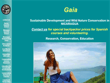 Tablet Screenshot of gaianicaragua.org